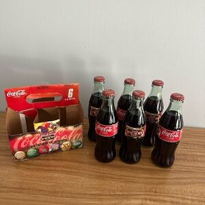 VINTAGE 2002 SUPER BOWL XXXVI NEW ORLEANS COCA-COLA COLLECTOR BOTTLES 6 PACK